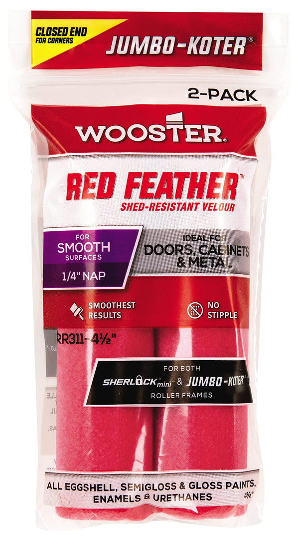 Wooster Red Feather™ Roller - 4.5" - 2 Pack