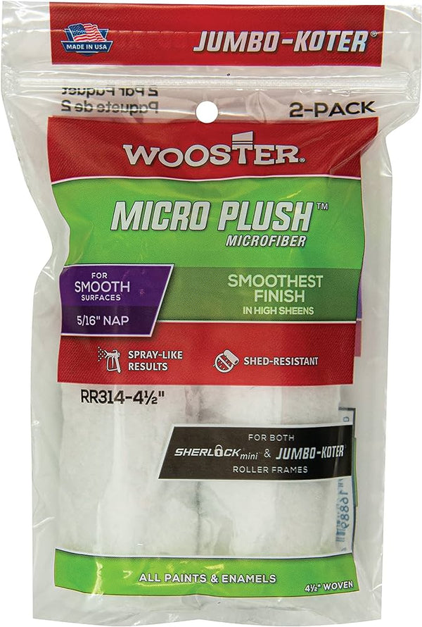 Wooster Micro Plush™ Roller - 4.5" - 2 Pack